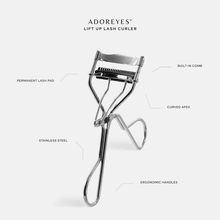 Load image into Gallery viewer, lash curler built-in pad comb steel ergonomic