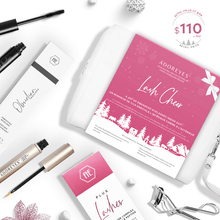 Load image into Gallery viewer, ADOREYES Lash Cheer Holiday Bundle - Includes Plus Lashes Serum, Obsidian Mascara, Lash Curler, and Skincare Bag