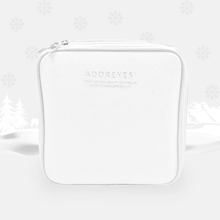 Load image into Gallery viewer, adoreyes white large travel cosmetic bag